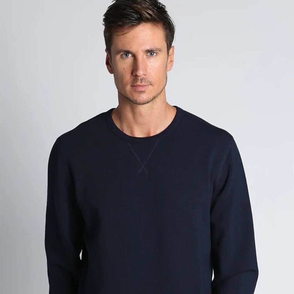 JACHS Men's Navy Soft Touch Crewneck Size L